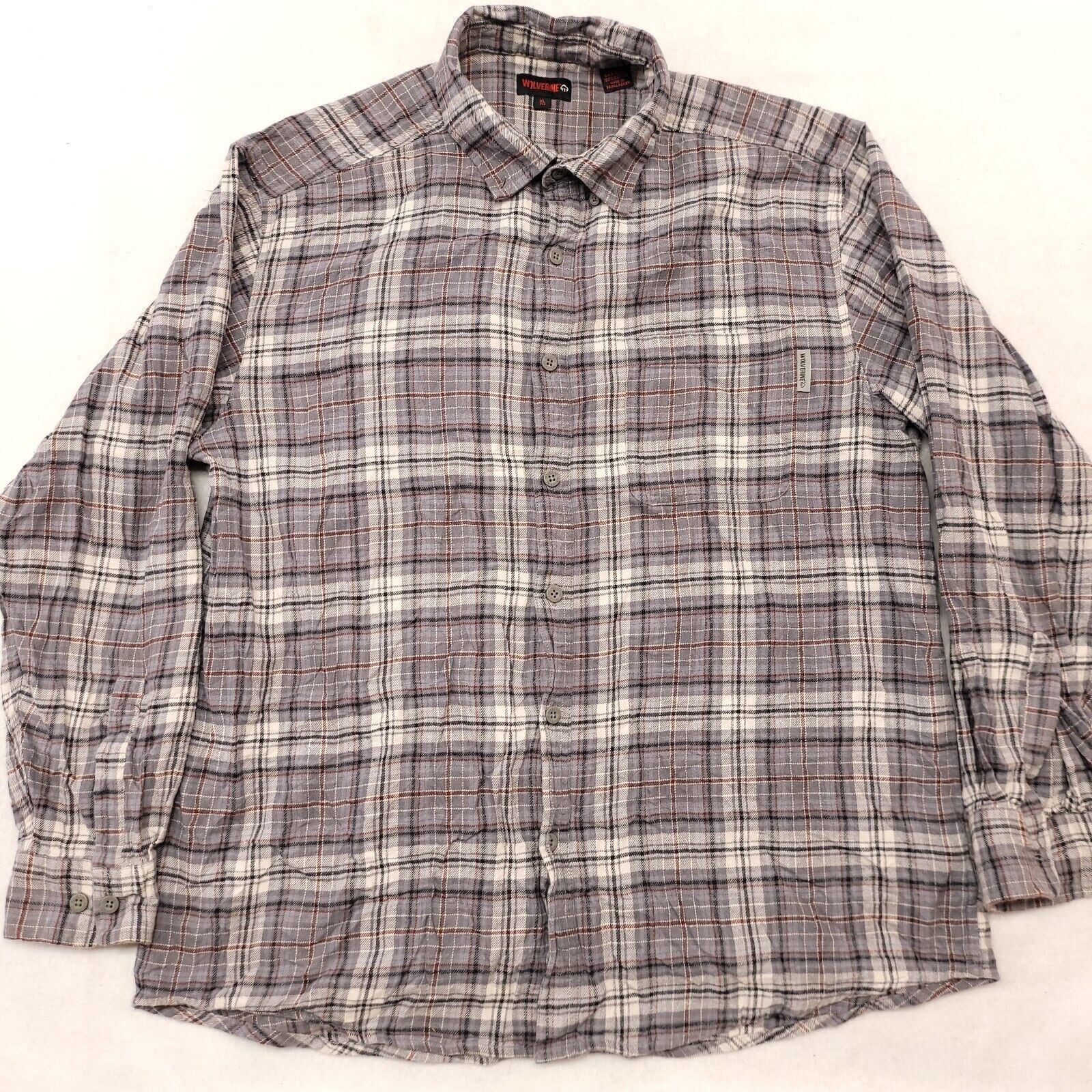 Wolverine Wolverine Tartan Flannel Shirt Mens Size Extra Large XL Gray Size US XL / EU 56 / 4 - 2 Thumbnail