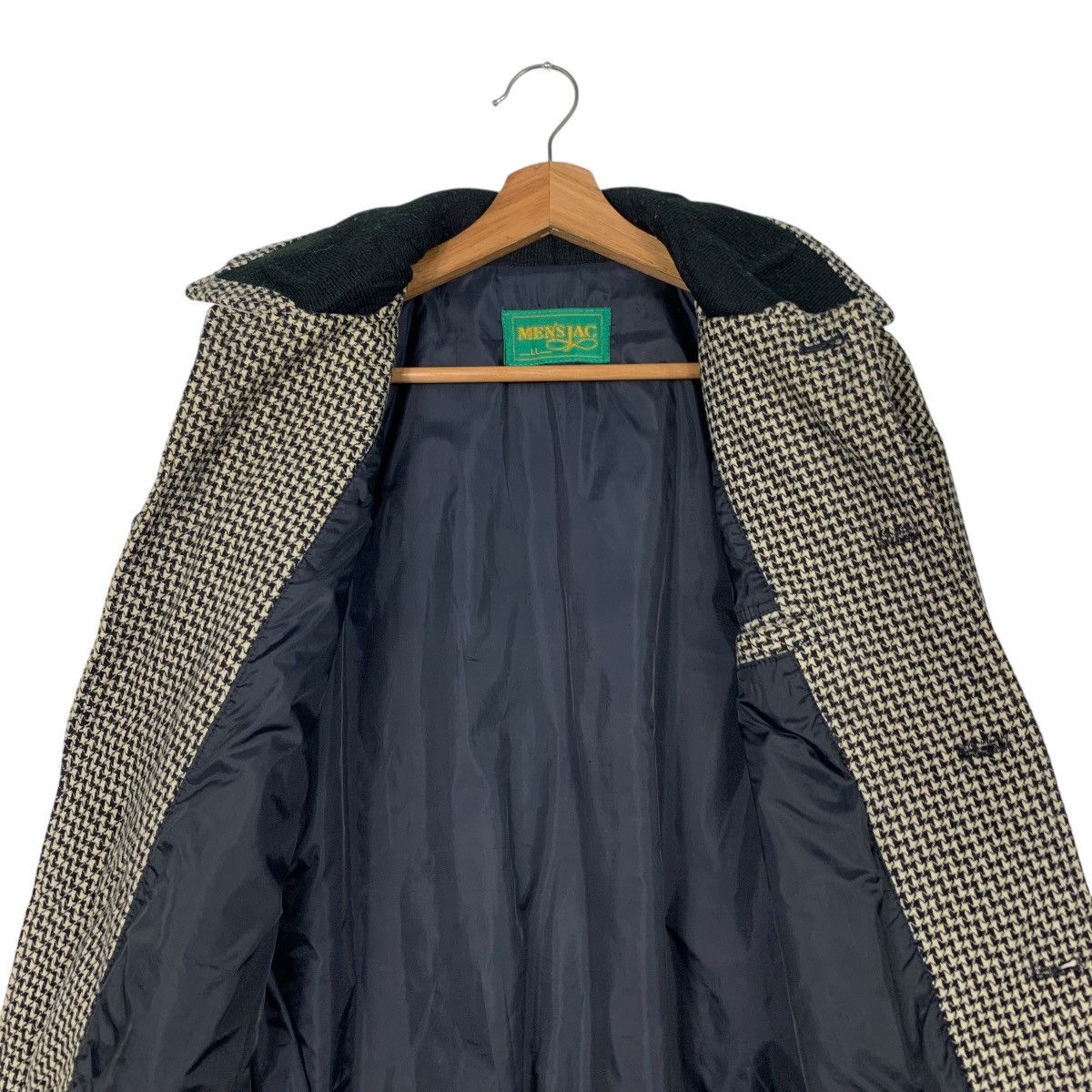 Japanese Brand MEN’S JAC Houndstooth Button Collared Wool Jacket #2078-C91 Size US M / EU 48-50 / 2 - 12 Thumbnail