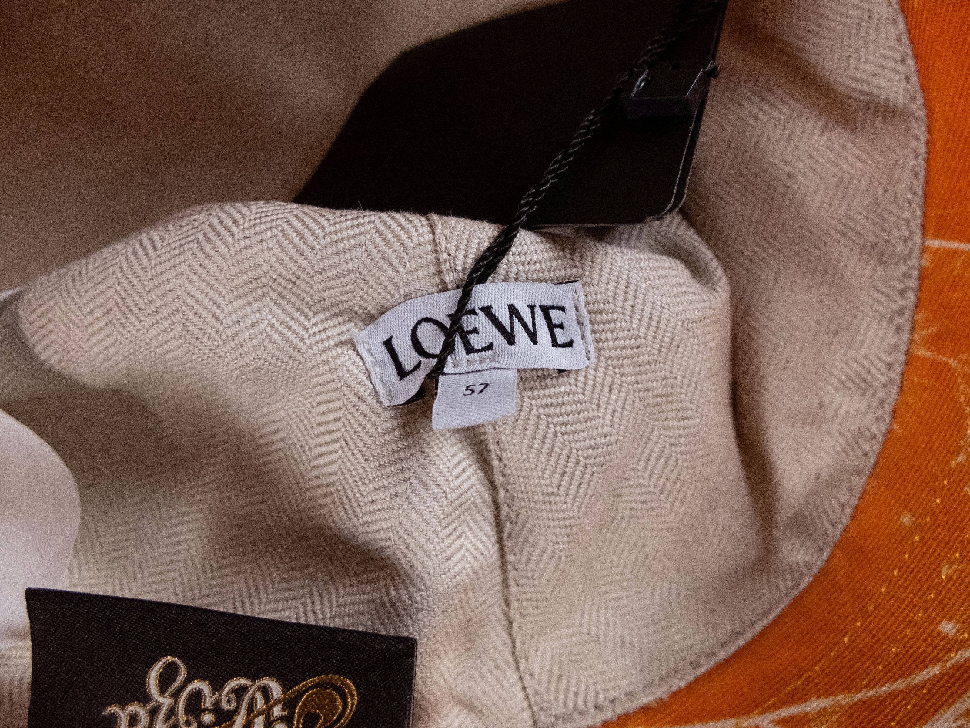 Loewe LOEWE Paula's Ibiza orange fennel print bucket hat authentic Size ONE SIZE - 8 Thumbnail
