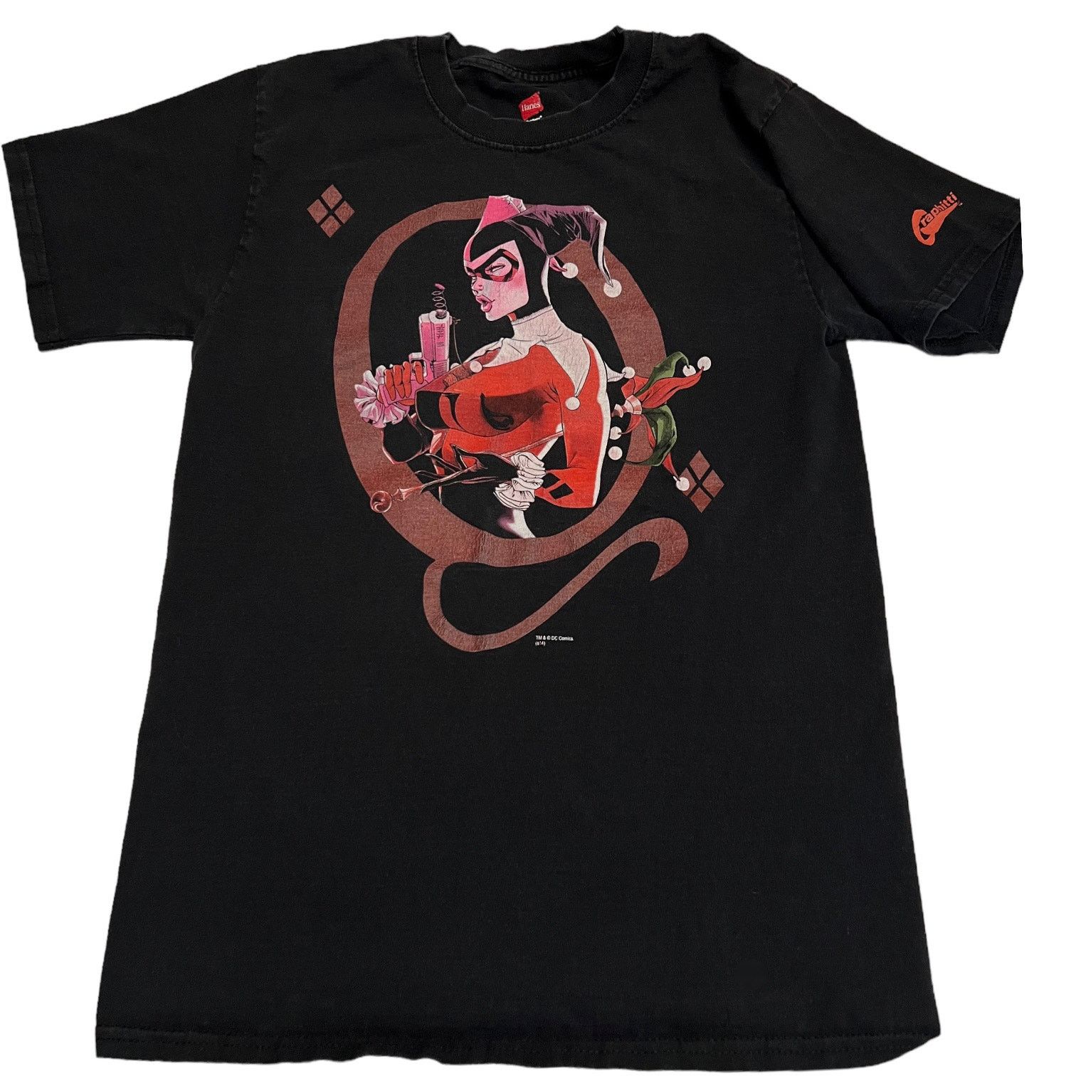 DC Comics Vintage Harley Quinn Graphitti T-Shirt Black - Rare 2008 Tee Size US S / EU 44-46 / 1 - 1 Thumbnail