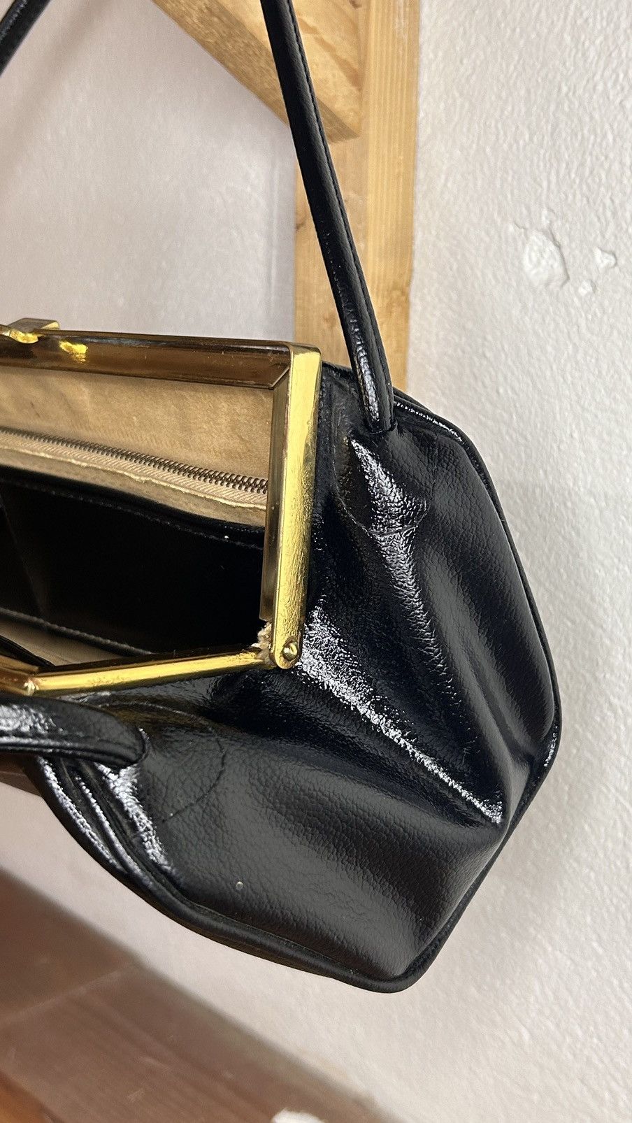 Vintage Classic Mini Black Leather Bag Size ONE SIZE - 14 Thumbnail