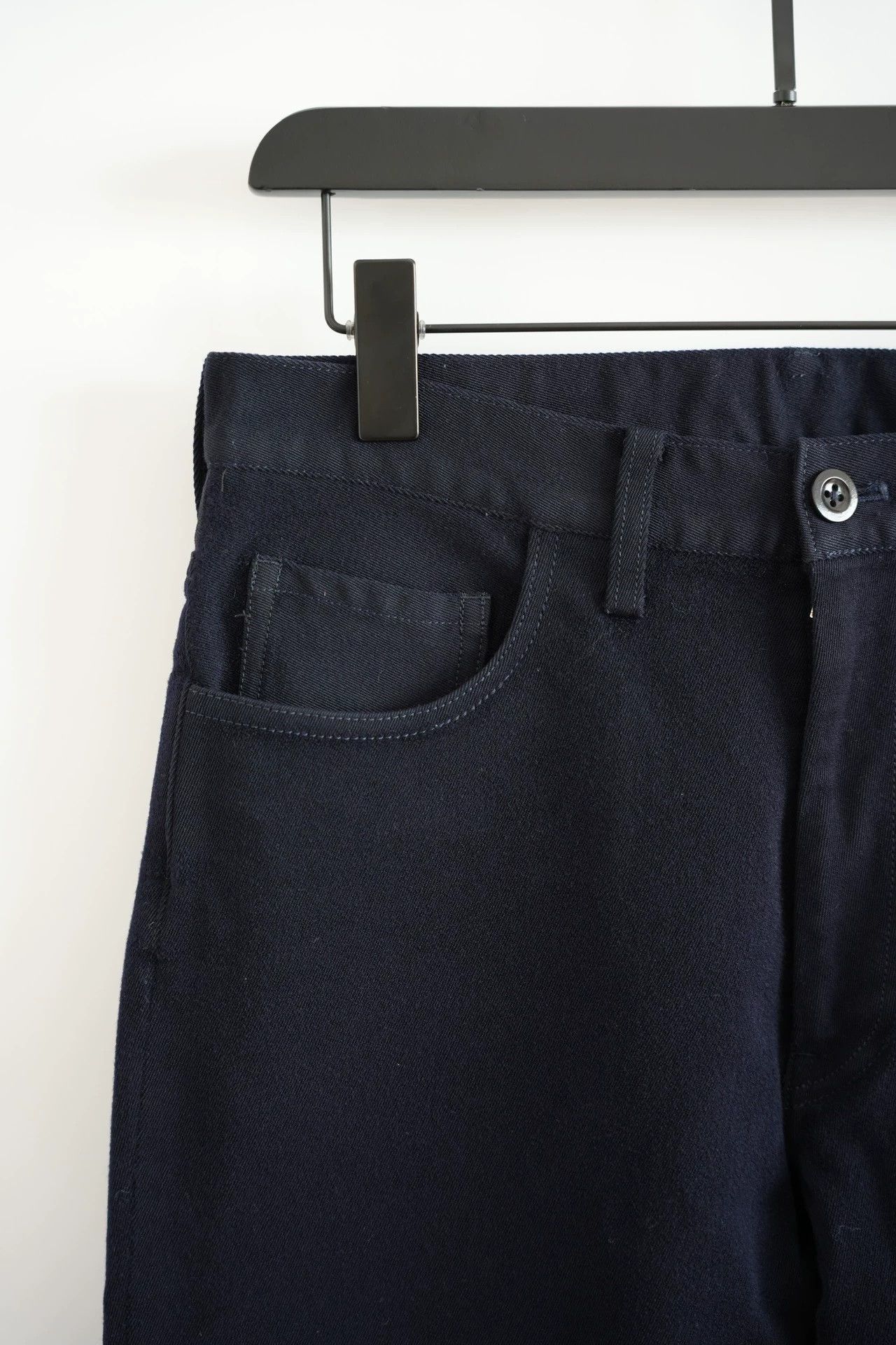 Yohji Yamamoto Yohji Yamamoto 04AW Navy Wool-Nylon Denim Jeans Size US 34 / EU 50 - 3 Thumbnail