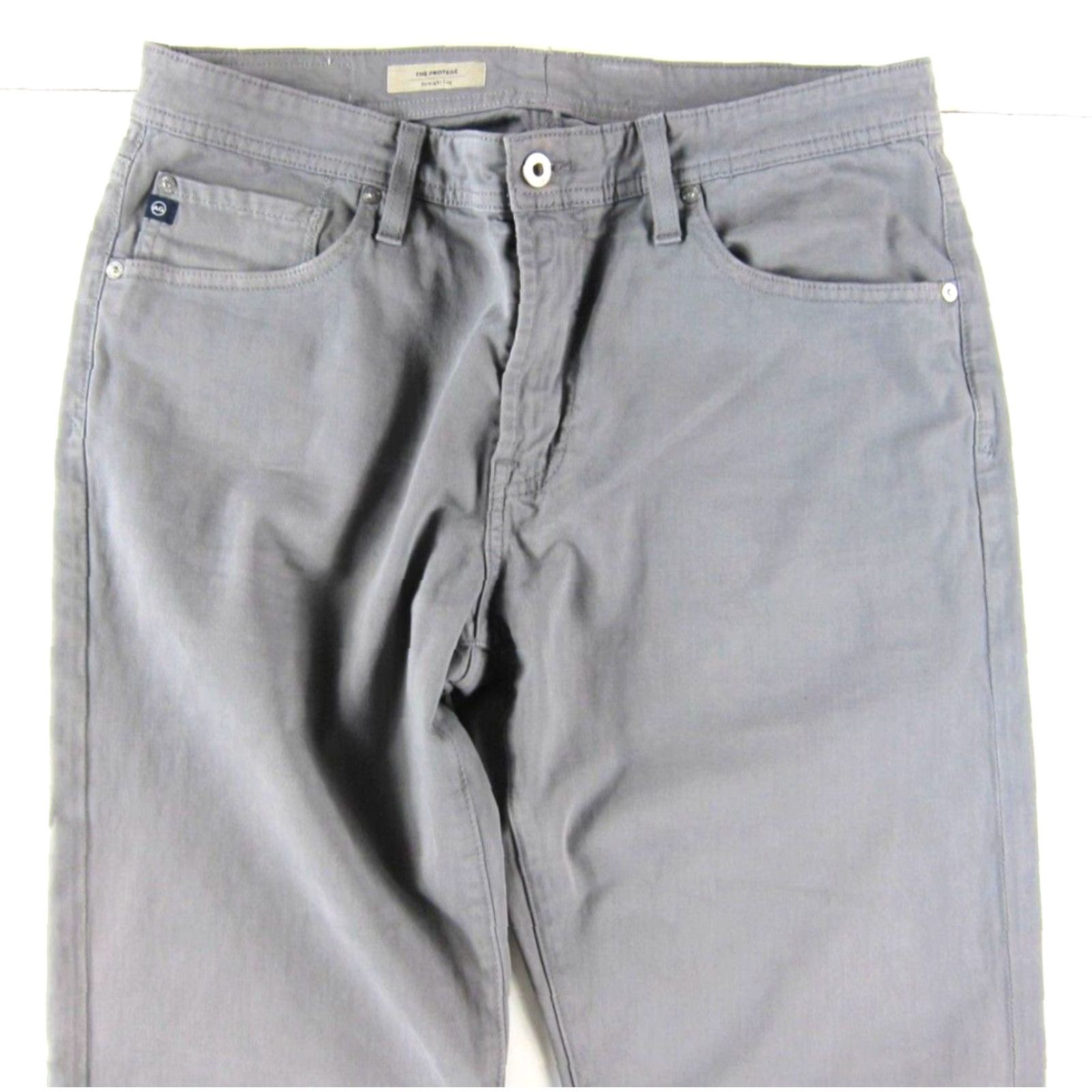 Vintage VINTAGE Adriano Goldschmied The Protege Straight Leg Grey Cotton Stretch Pant Men 33X33 Size US 33 - 5 Thumbnail