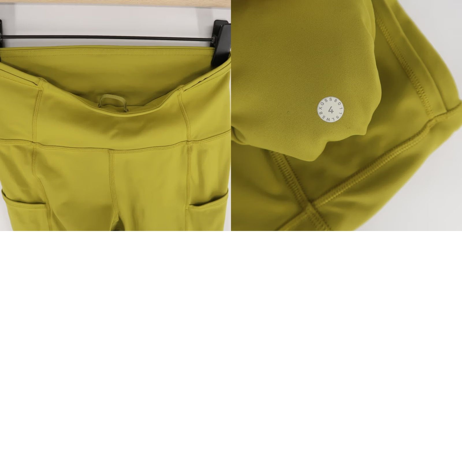 Lululemon Lululemon Womens Leggings 4 Golden Lime High Rise Fast Free Side Pockets Size 27" / US 4 / IT 40 - 8 Thumbnail
