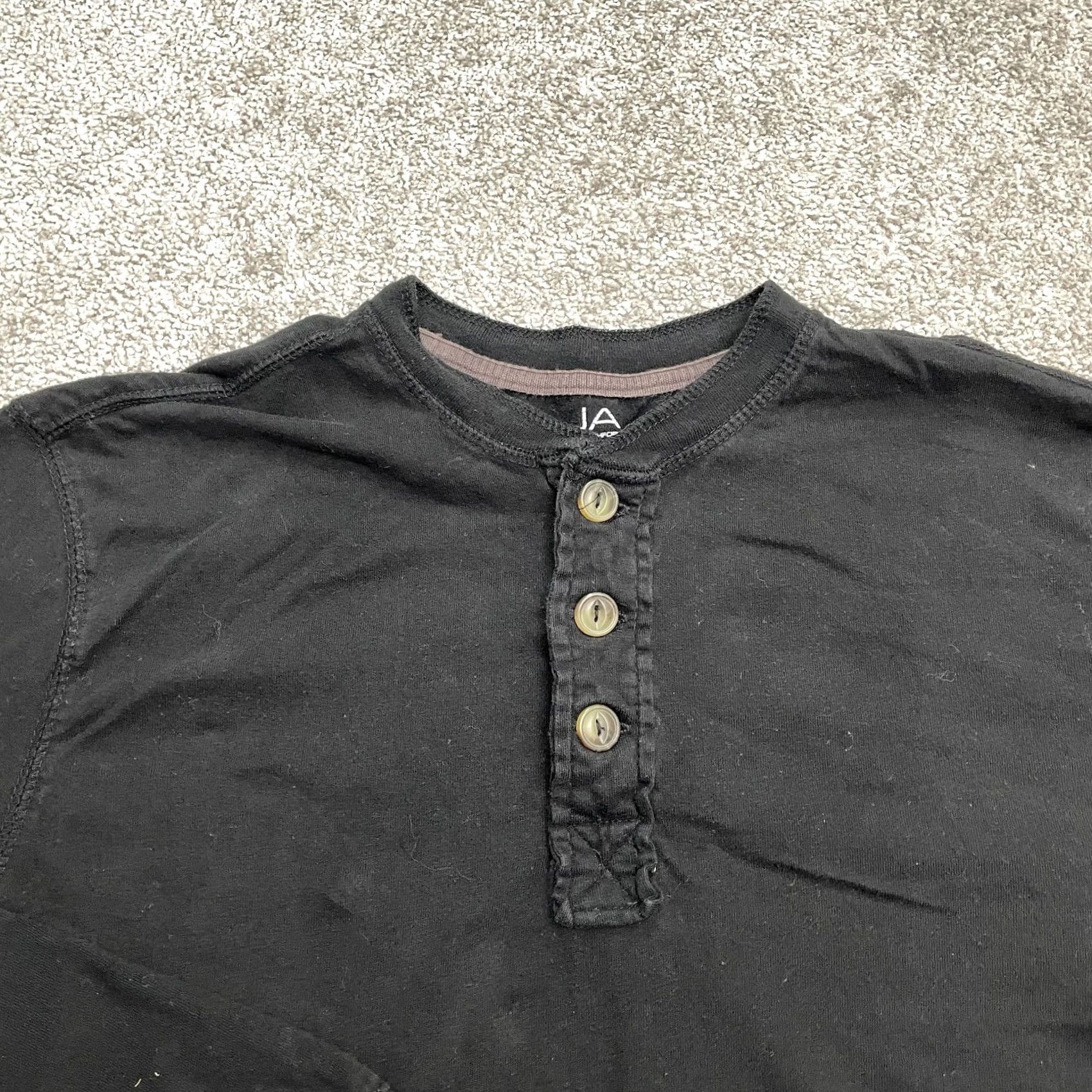 Vintage JA John Ashford Henley Shirt Mens M Black Long Sleeve Cotton Casual Outdoor Size US M / EU 48-50 / 2 - 3 Thumbnail