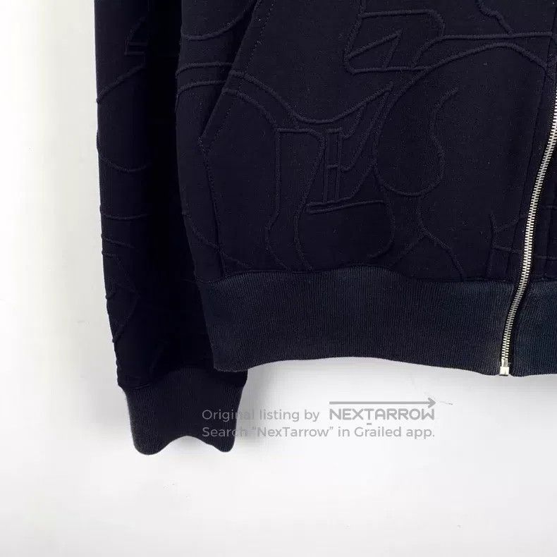 Hermes Hermes Black embossed pattern zipper jacket Size US L / EU 52-54 / 3 - 4 Thumbnail