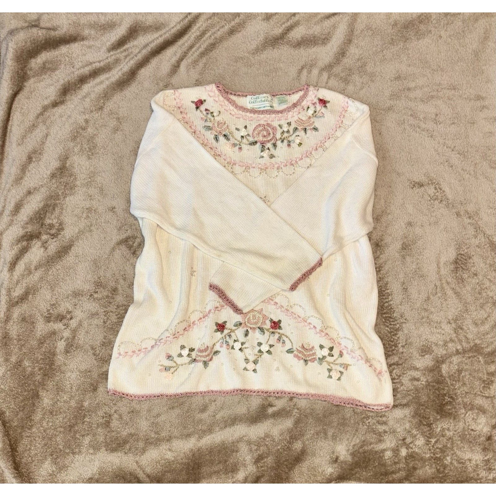 & Other Stories Unbranded Women's Cream and White Sweater Size L / US 10 / IT 46 - 3 Thumbnail