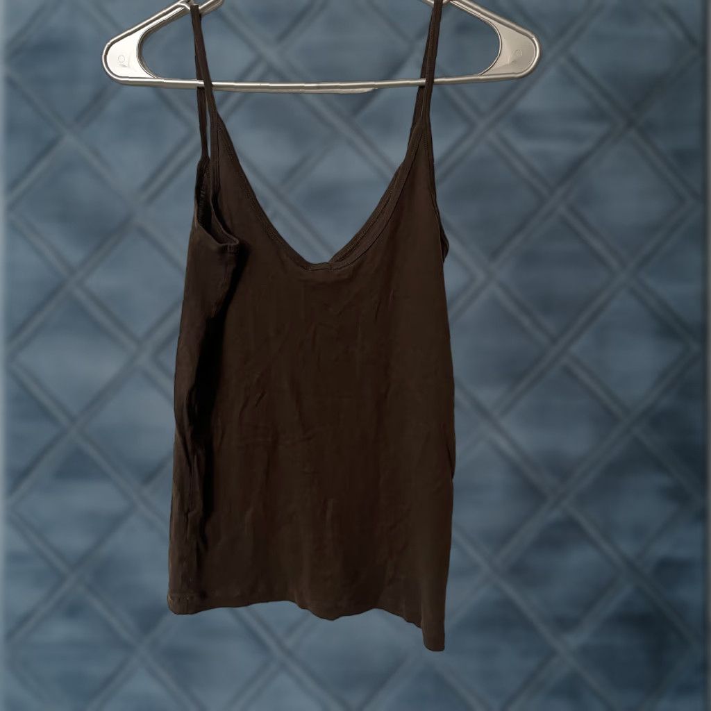 Vintage J Crew Women's Spigetti Tank Top Basic Cotton Brown Size Small Size S / US 4 / IT 40 - 1 Thumbnail