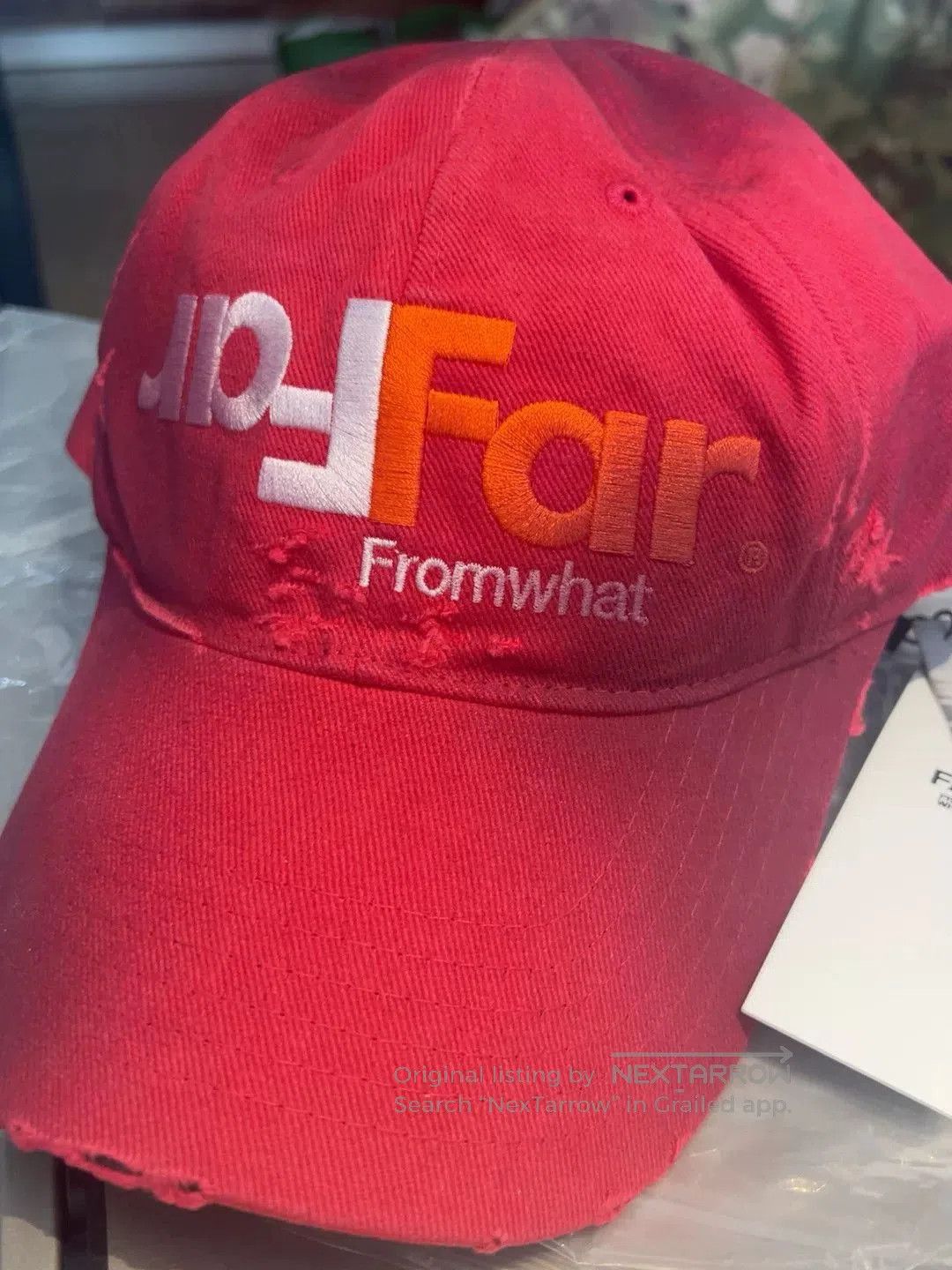 Japanese Brand FAR ARCHIVE Washed Distressed Cap. Size ONE SIZE - 1 Thumbnail