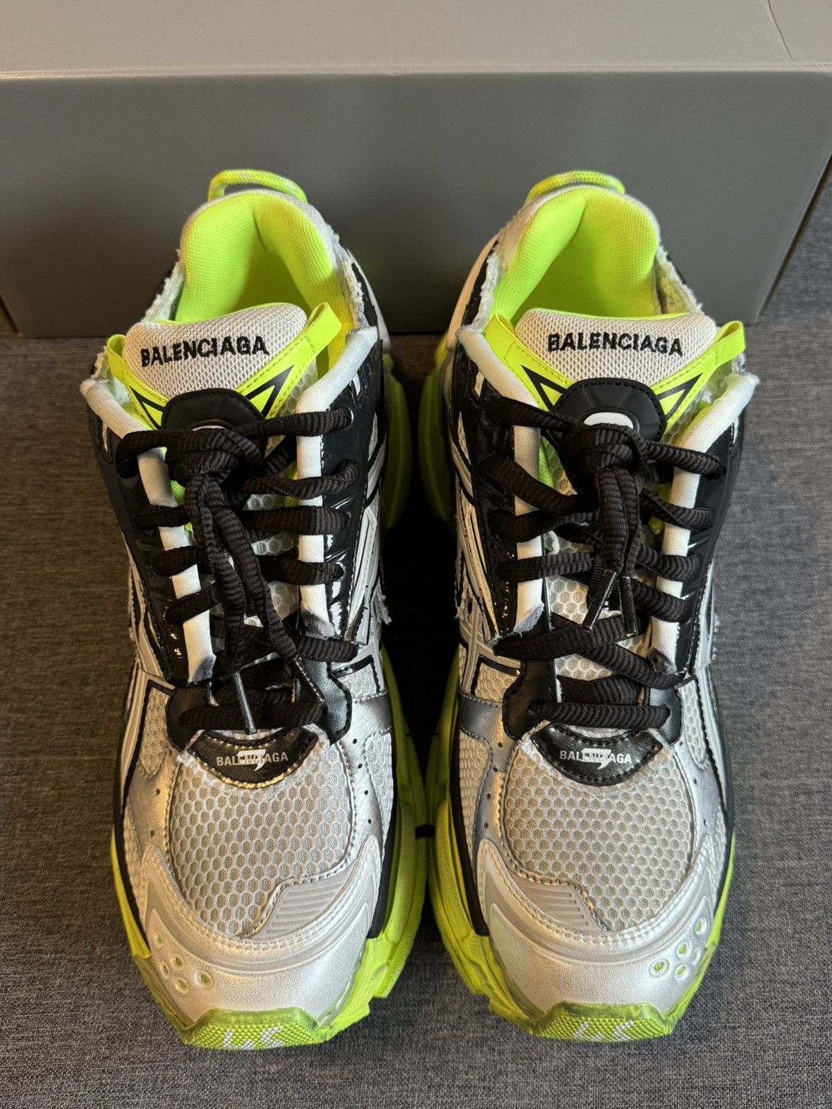 Balenciaga Balenciaga Runner White Neon Size US 12 / EU 45 - 6 Thumbnail