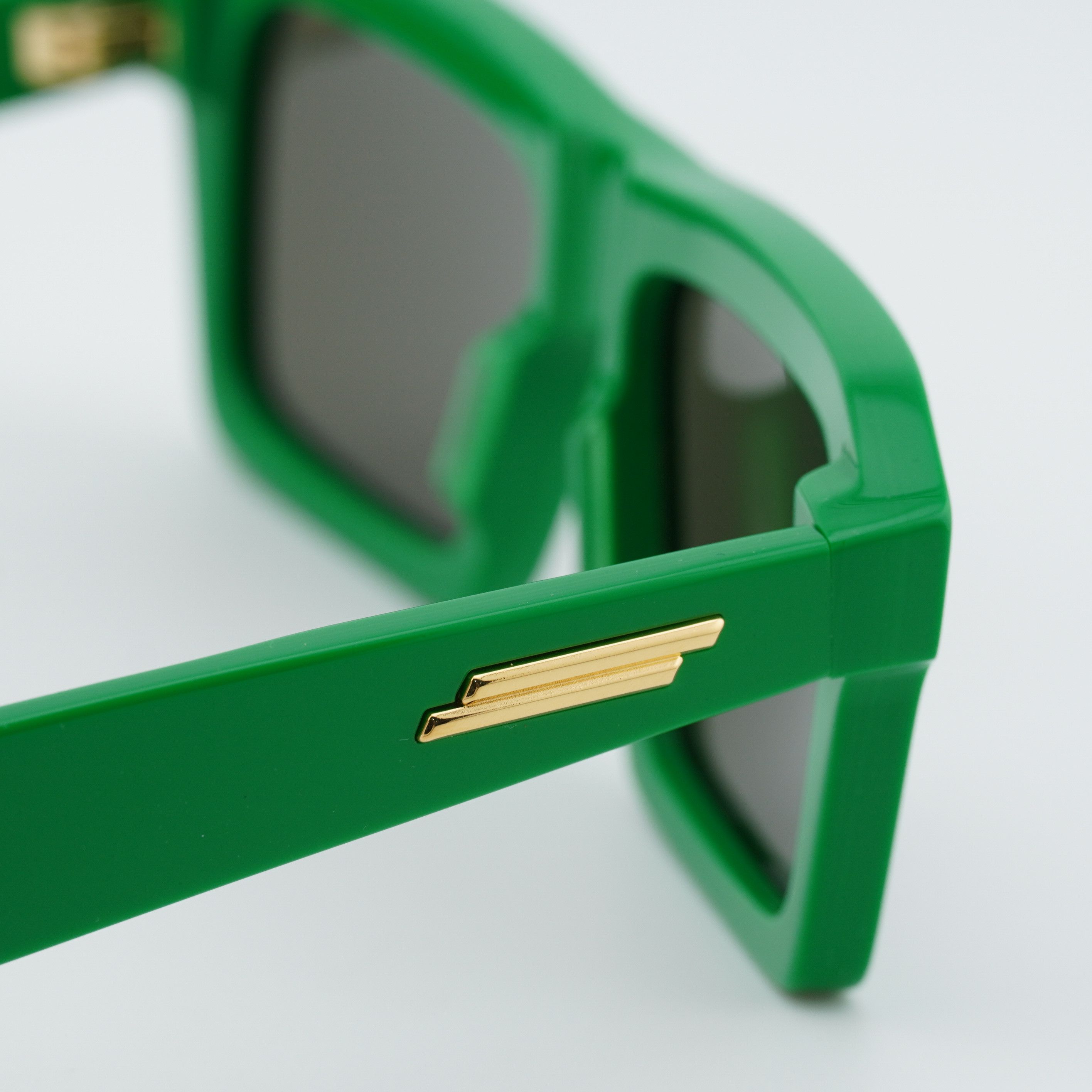Bottega Veneta Bottega Veneta BV1213S 003 Men Sunglasses Green Rectangle Size ONE SIZE - 9 Thumbnail