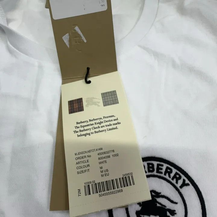 Burberry Burberry Burberry Logo Short Sleeve Cotton T-Shirt-2507 Size US M / EU 48-50 / 2 - 7 Thumbnail