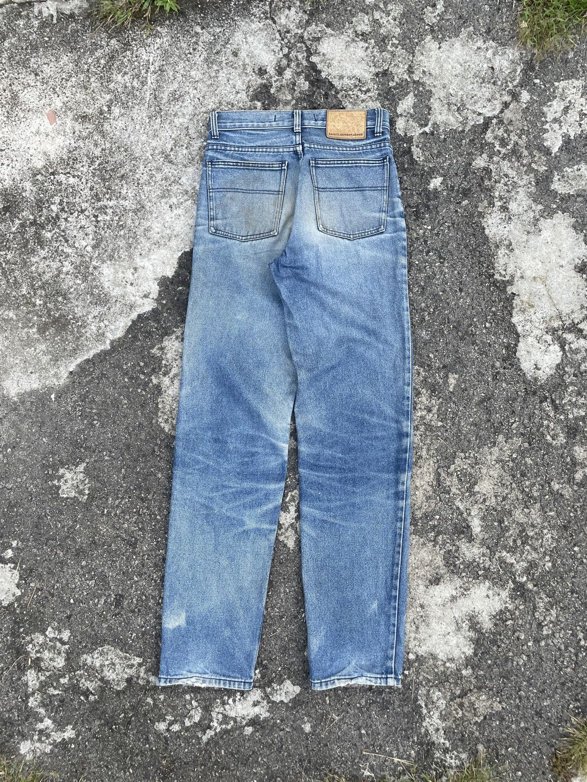 Yves Saint Laurent Vintage Saint Laurent Jeans Mud Wash Whiskering Distressed Size US 29 - 2 Thumbnail