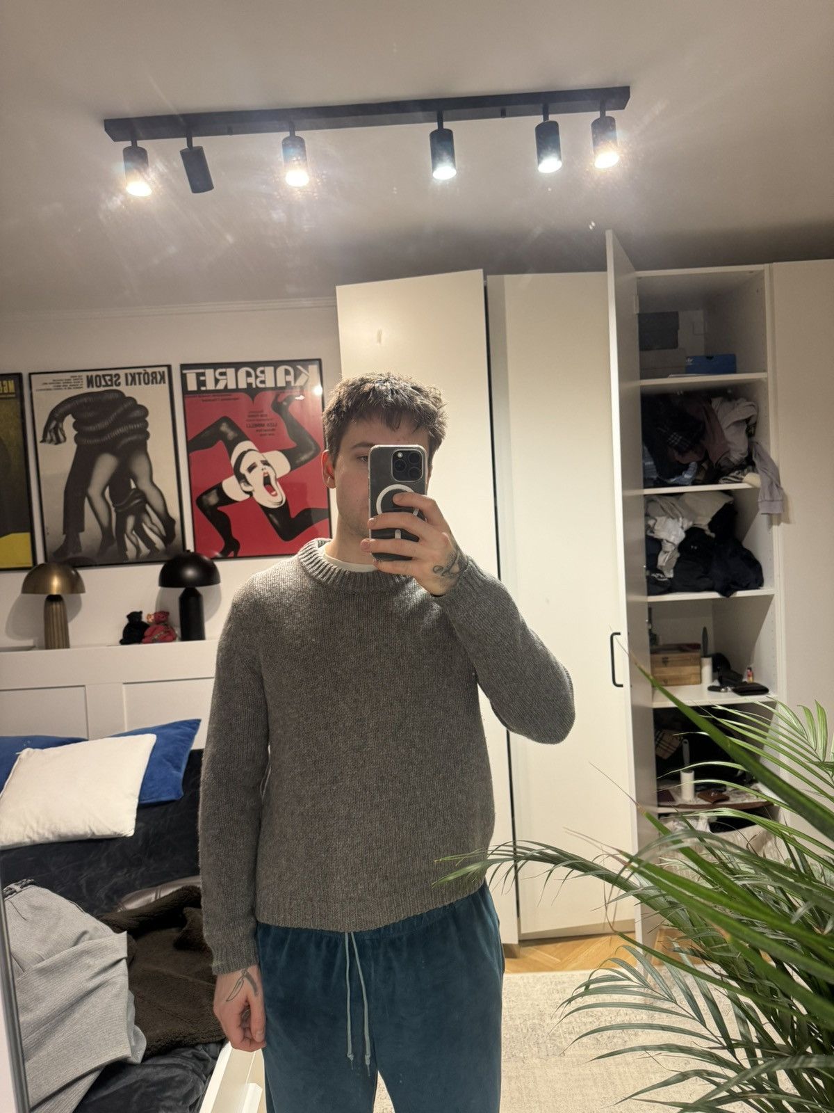 Acne Studios Acne Studios 100% Wool Sweater Designer Perfect Knit Gray Size US L / EU 52-54 / 3 - 6 Thumbnail
