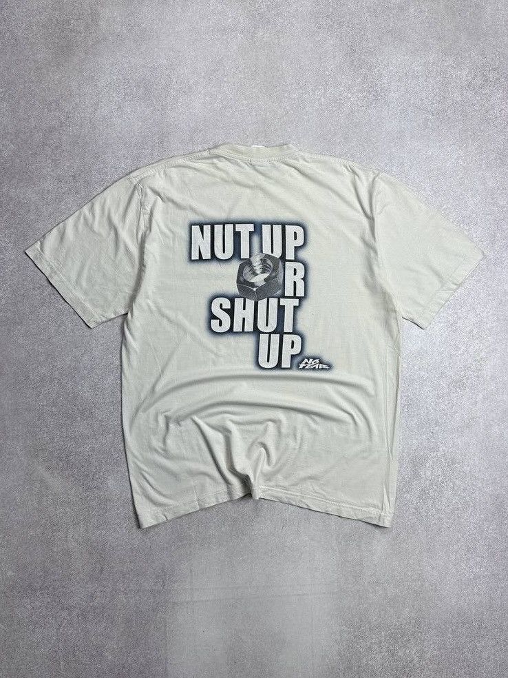 JNCO × No Fear × Vintage Vintage No Fear Nut Up Or Shut Up T-shirt JNCO Style Y2K L Size US L / EU 52-54 / 3 - 1 Thumbnail
