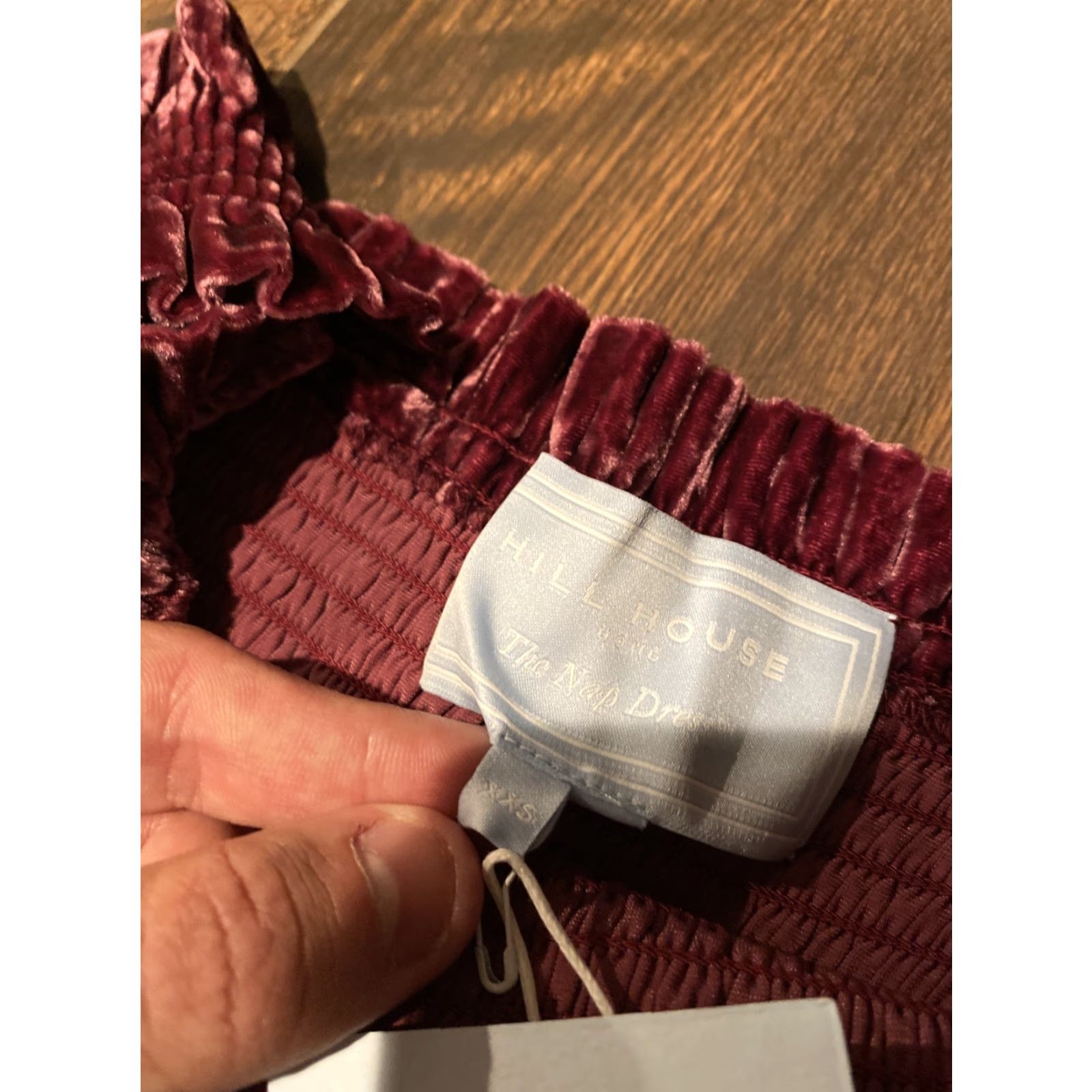 Vintage NWT Hill House Home Ellie Nap Dress Burgundy Velvet XXS Size XXS / US 00 / IT 34 - 6 Thumbnail