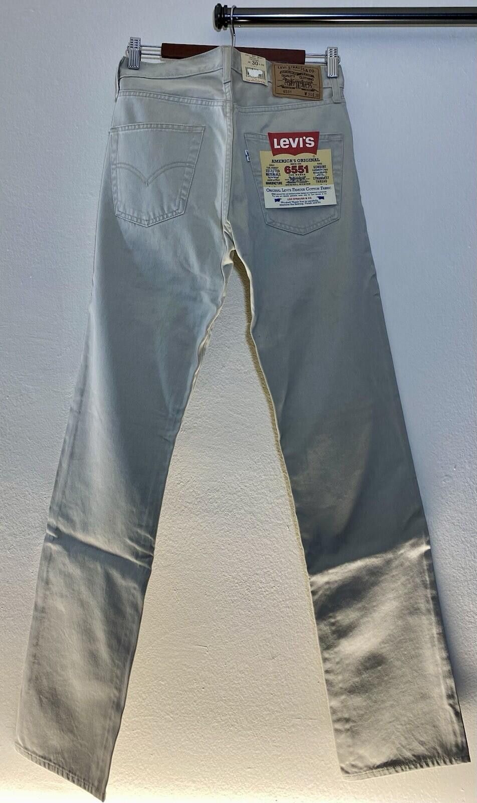 Levi's NWT LEVI'S 551 Ivory Skinny Jeans 30x32 Made in Tunisia Size 30" / US 8 / IT 44 - 4 Thumbnail