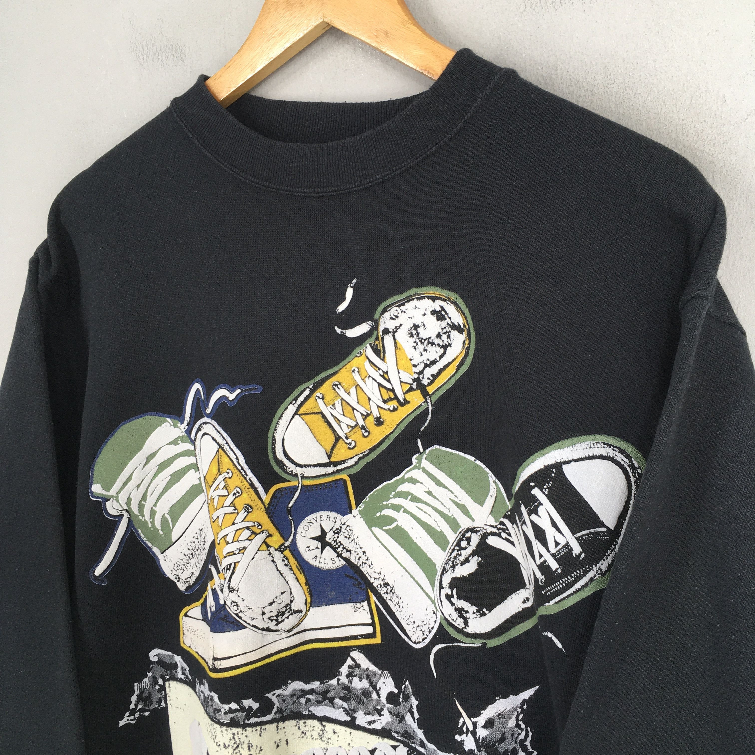 Converse × Vintage Vintage 90s Converse All Star Sweater Medium Size US M / EU 48-50 / 2 - 3 Thumbnail