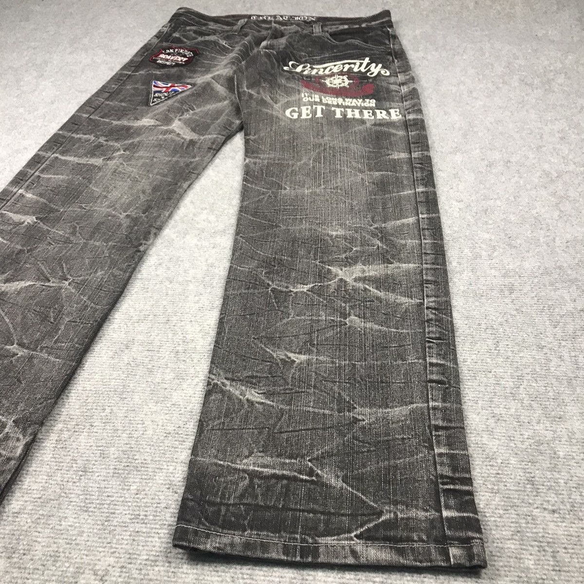 Japanese Brand BLACK FADED DENIM BELUXE CREATE BAGGY DENIM PANTS 136 Size US 32 / EU 48 - 5 Thumbnail