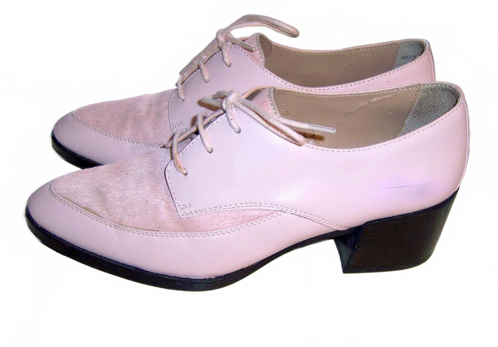 Banana Republic Banana Republic Pink Leather Heeled Oxfords w/ Cow Hide 9.5 Size US 9.5 / IT 39.5 - 3 Thumbnail