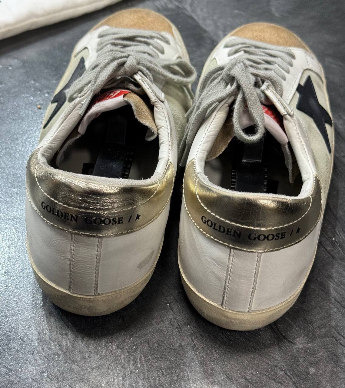 Golden Goose Golden Goose White & Green SuperStar Double Sneakers Size 40 Size US 10 / IT 40 - 3 Thumbnail