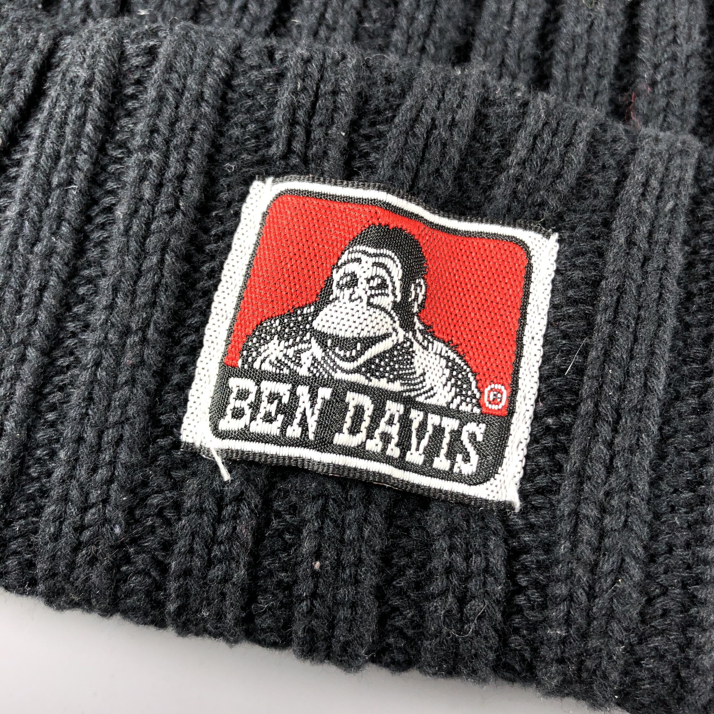 Ben Davis × Vintage Ben Davis Ribbed Black Beanie Snow Hat Snow Cap -D951 Size ONE SIZE - 4 Thumbnail