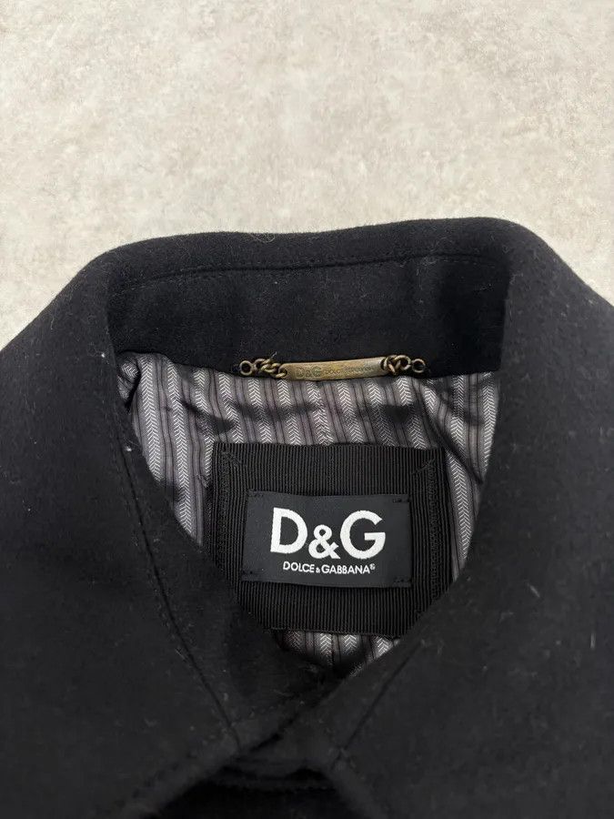 Dolce & Gabbana 2000s Dolce & Gabbana Black Wool Military Caban Pea-Coat Size US M / EU 48-50 / 2 - 4 Thumbnail