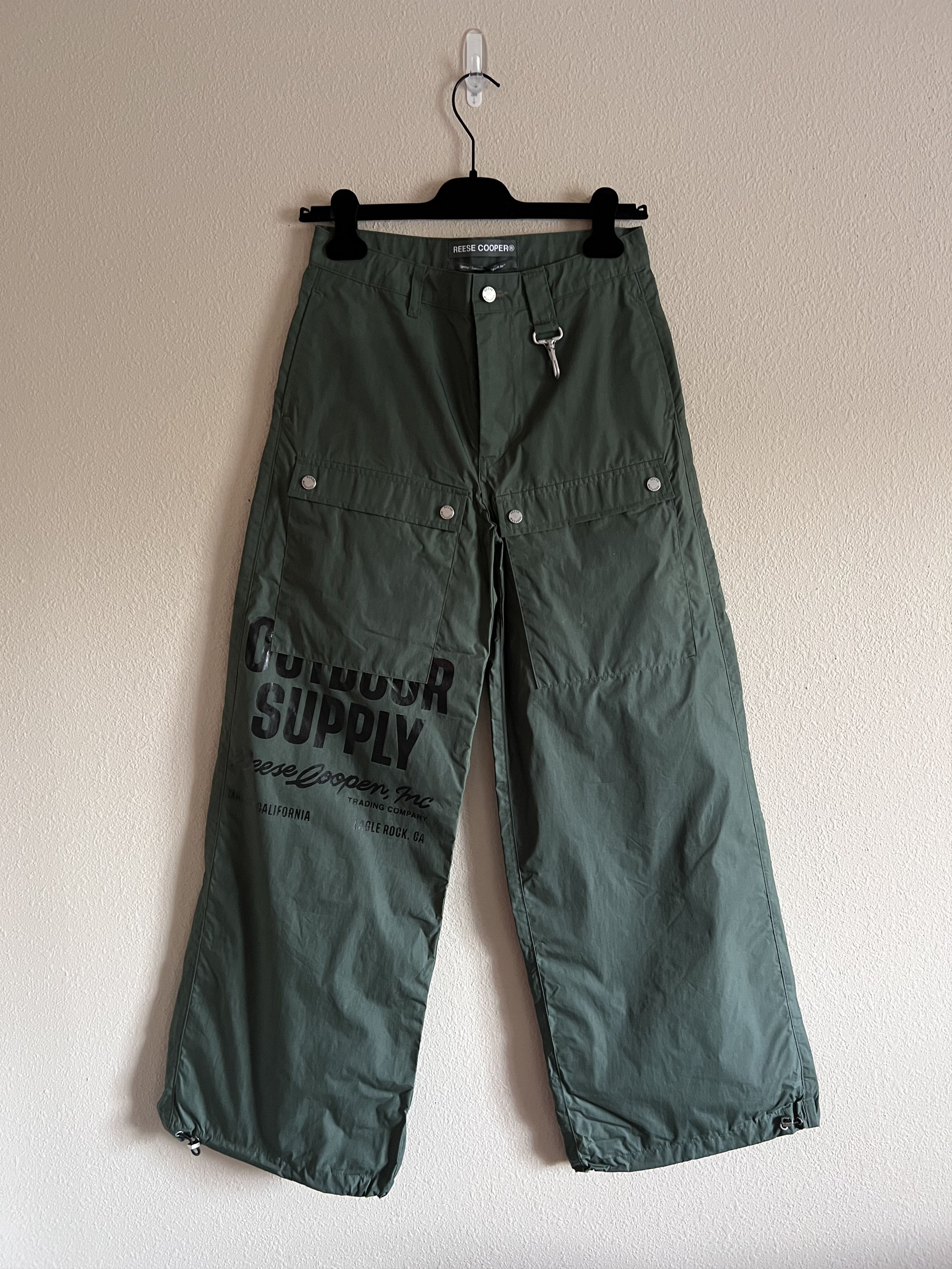 image of Reese Cooper Outdoor Supply Waxed Cotton Cargo Pants Green, Men's (Size 30)