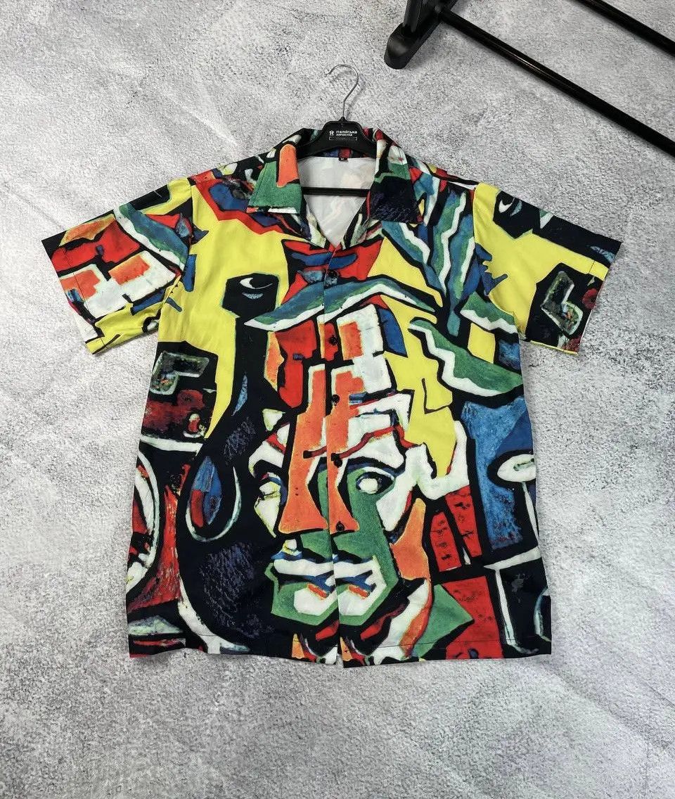 Vintage Crazy shirt Y2K streetwear Size US M / EU 48-50 / 2 - 2 Thumbnail