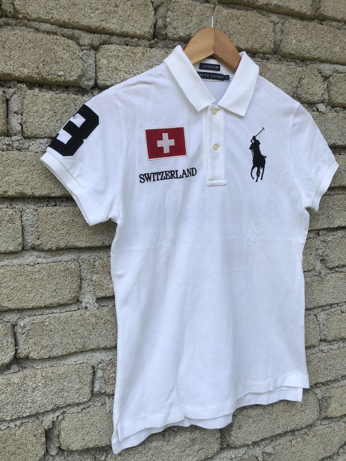 Polo Ralph Lauren Vintage Polo Ralph Lauren Switzerland Big Pony Polo Tshirt Size S / US 4 / IT 40 - 3 Thumbnail