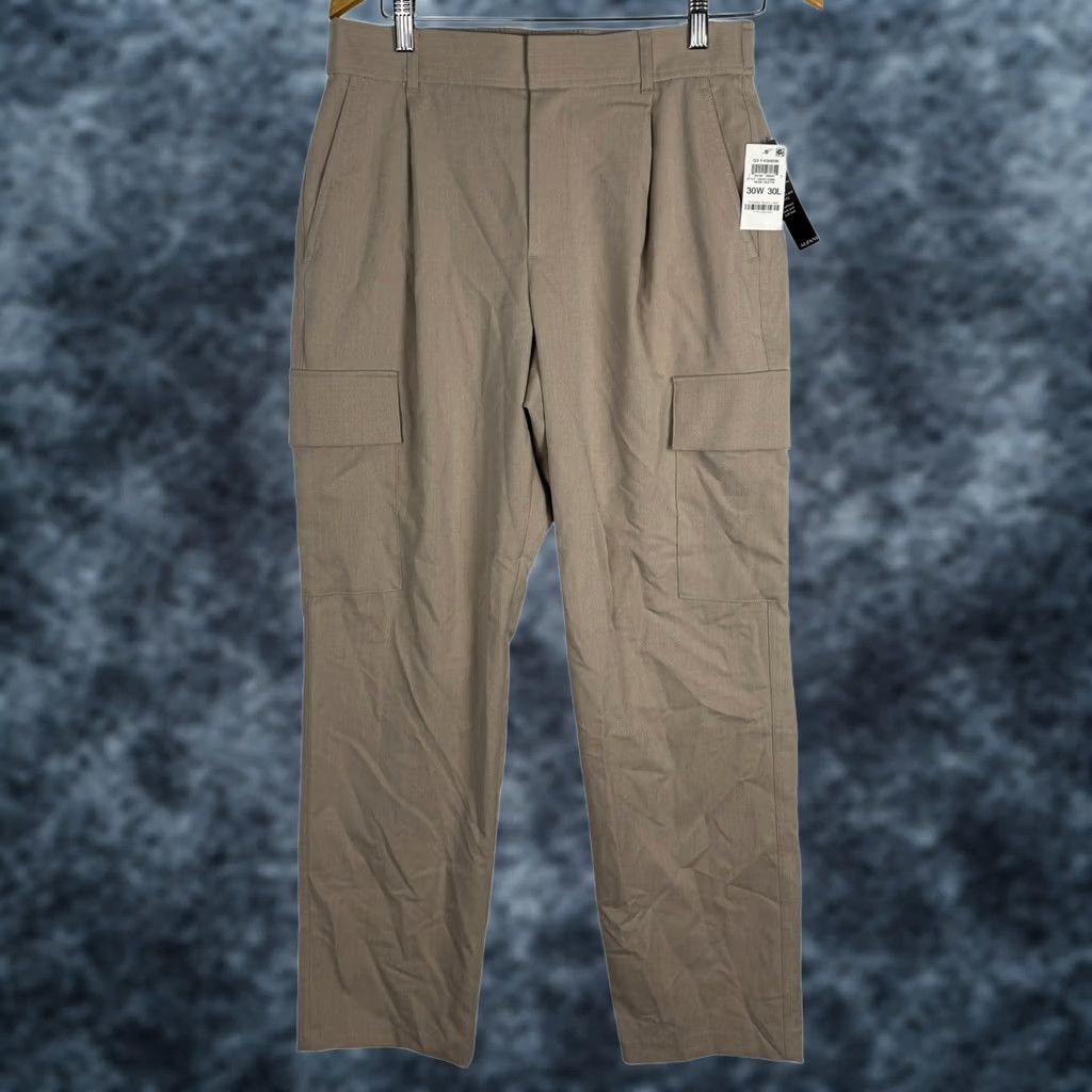 Alfani Alfani Mens Pleated Cargo Pants Beige Heather 30W 30L New Size US 30 / EU 46 - 1 Thumbnail