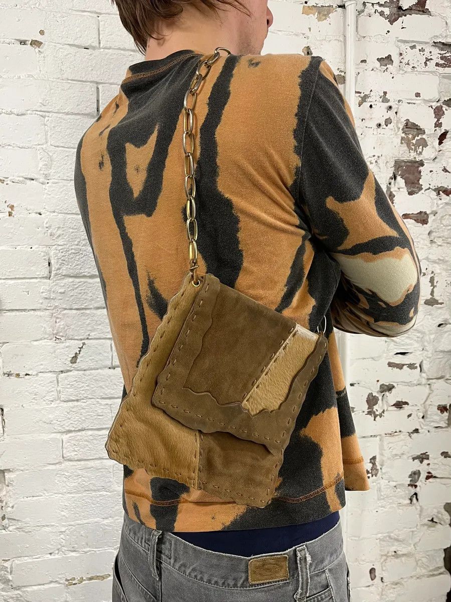 Dolce & Gabbana SS2001 Dolce & Gabbana Beige Pony Hair Leather Patchwork Bag Size ONE SIZE - 3 Thumbnail