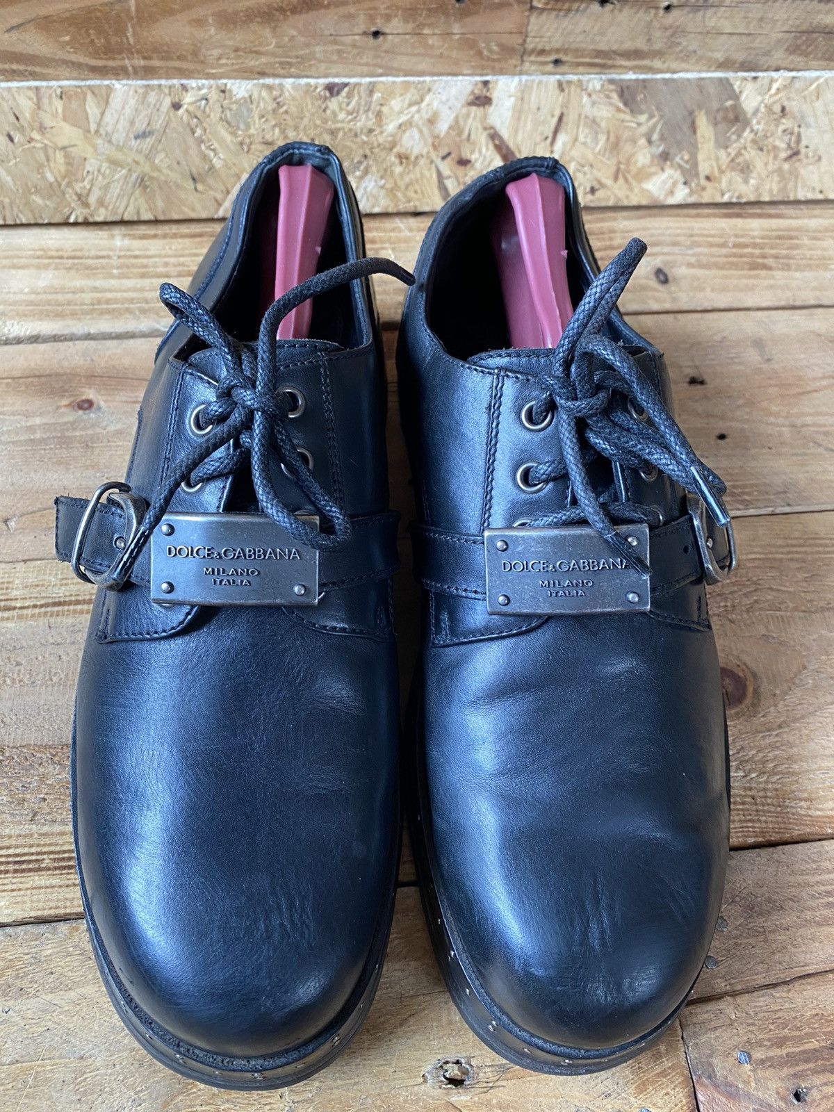 Dolce & Gabbana Dolce and gabbana derby studded black leather shoes sz Uk8 Size US 9 / EU 42 - 2 Thumbnail