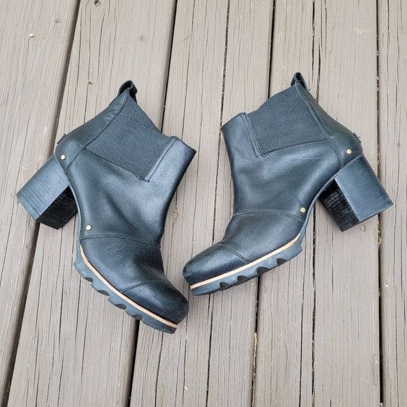 SOREL Sorel Addington Waterproof Black Oiled Leather Studded Chels Size US 10.5 / IT 40.5 - 3 Thumbnail