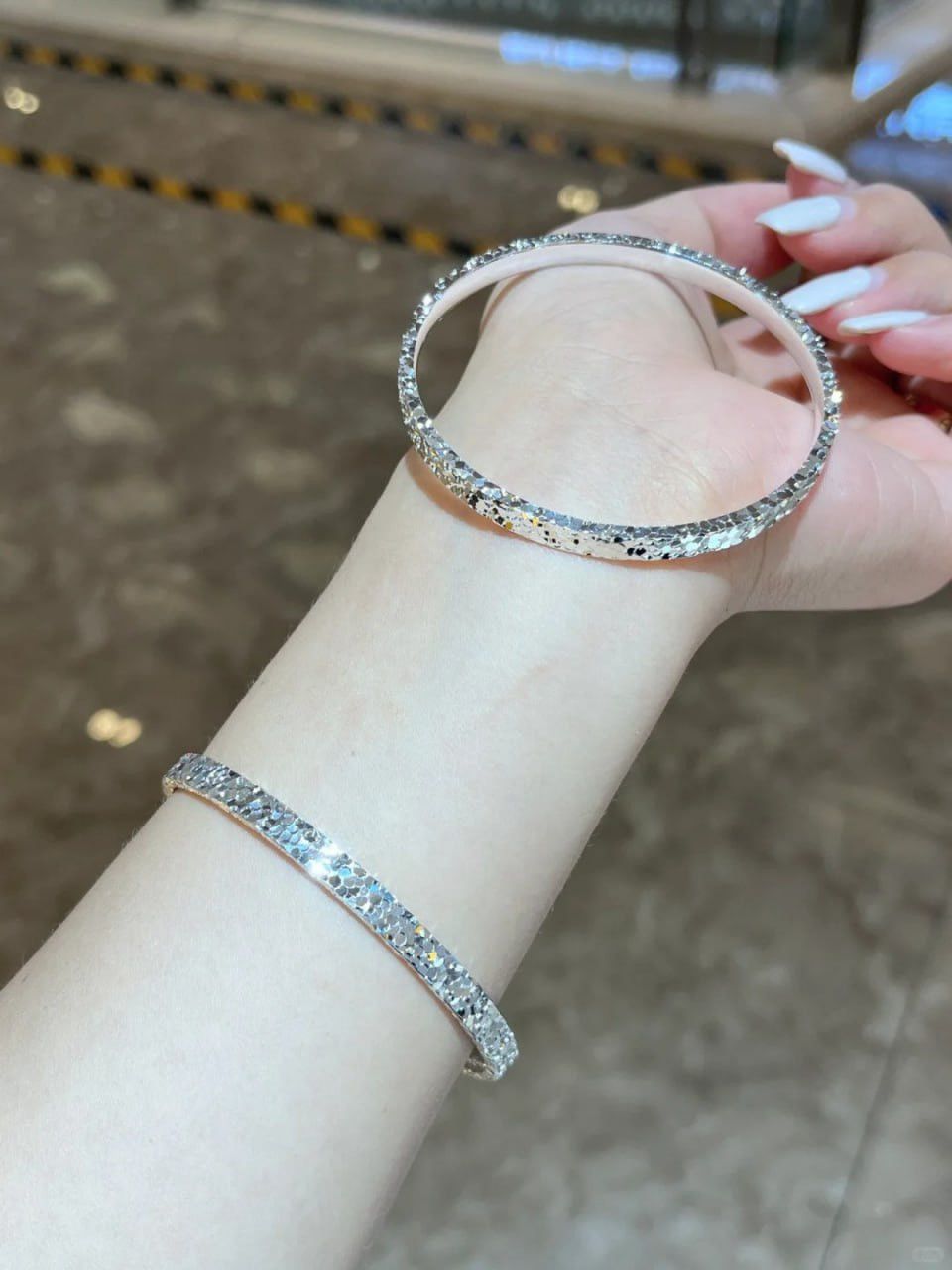 Other Solid 925 Silver Handcrafted Ice-Cut, 23g Stacking Bracelet Size ONE SIZE - 2 Thumbnail