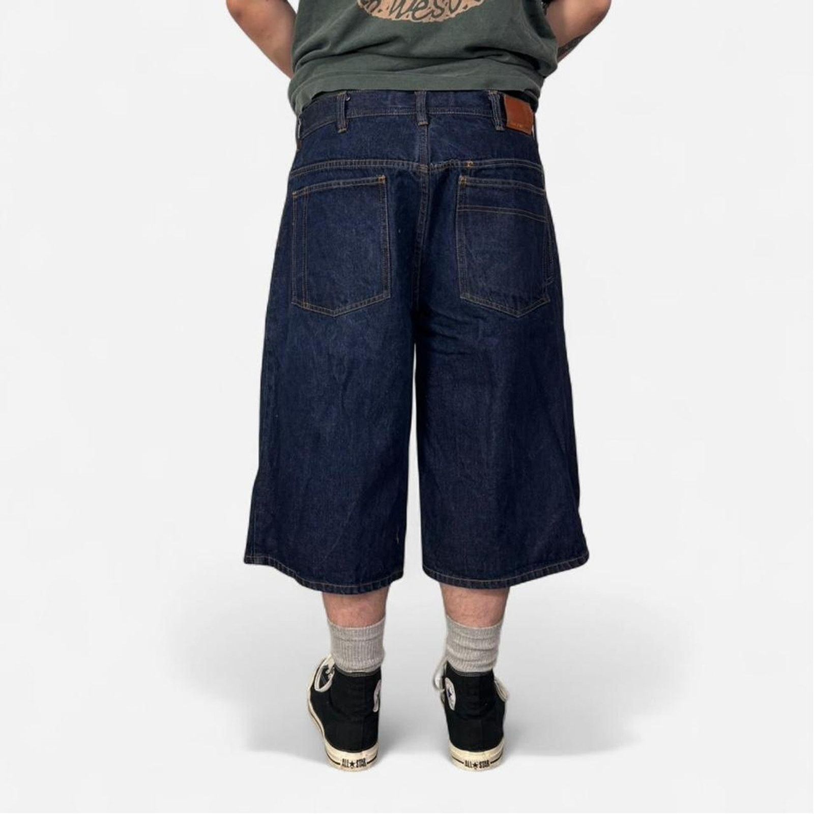 Sean John 2000s Super Baggy Sean John Embroidered Jean Shorts Size US 40 / EU 56 - 2 Thumbnail