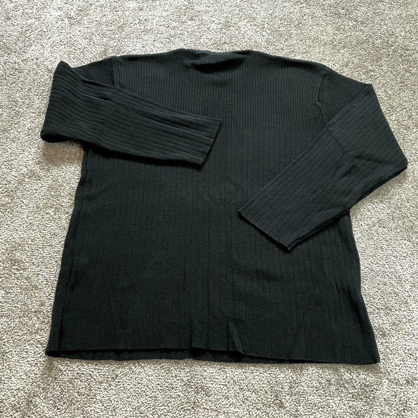 Vintage VINTAGE Unbranded Sweater Womens Large Black Crew Neck Ribbed Pullover Sweatshirt Ladies Size L / US 10 / IT 46 - 6 Thumbnail