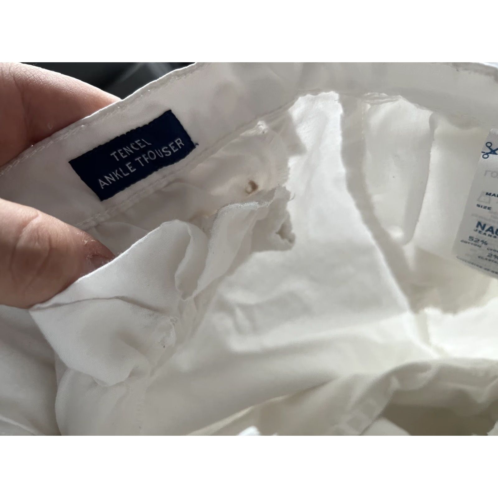 Nautica Nautica Womens Tencel Stretch Ankle Pant 8/29 White Pants Size 30" / US 8 / IT 44 - 6 Thumbnail
