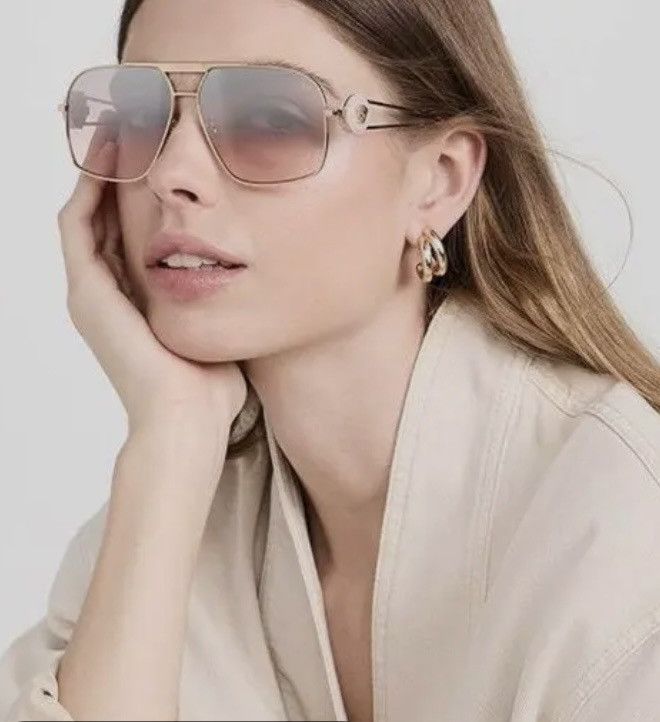 Versace NEW VERSACE MOD 2269 1002/7E GOLD VE2269 10027E SUNGLASSES Size ONE SIZE - 1 Thumbnail