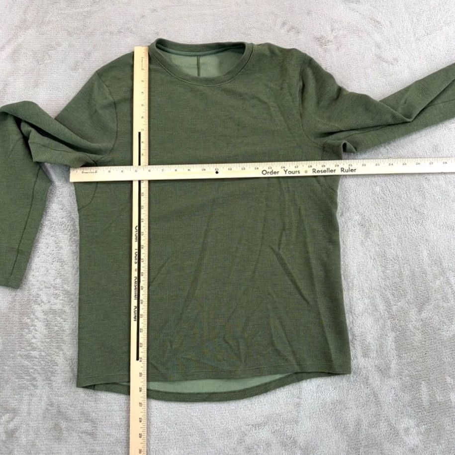 Lululemon Lululemon Waffle Knit Thermal Green Men M Long Sleeve Base Layer Athletic Shirt Crew Neck Pullover Moisture Wicking Breathable Logo Size US M / EU 48-50 / 2 - 4 Thumbnail