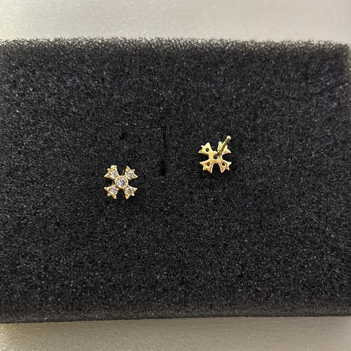 Other 7mm CZ Cross Stud Earrings for Men Women Punk Hip Hop Unisex Size ONE SIZE - 3 Thumbnail