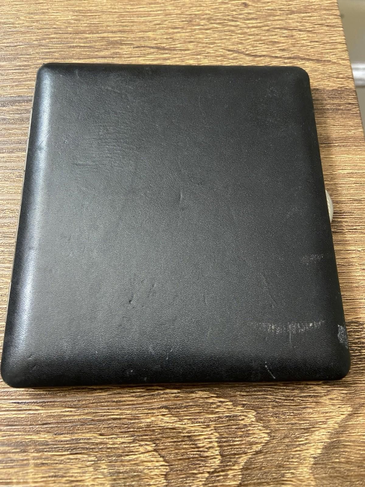Alfred Dunhill Dunhill Vintage HUGE Logo Black Leather Brass Cigarette Case Size ONE SIZE - 10 Thumbnail