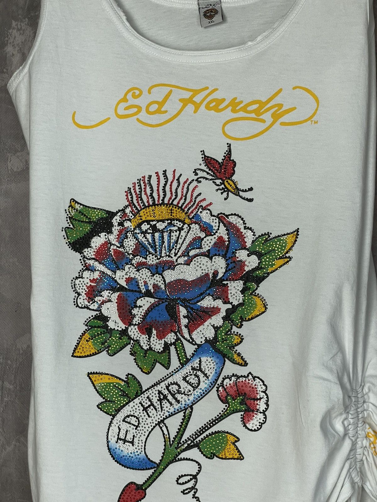 Ed Hardy Vintage Ed Hardy By Christian Audigier Sleeveles Shirt Size US XXL / EU 58 / 5 - 7 Thumbnail
