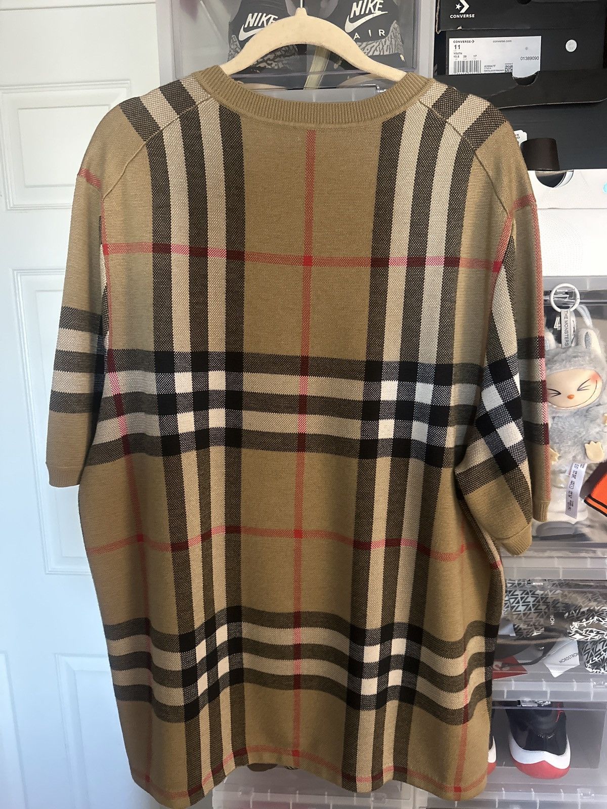 Burberry Burberry Check Silk Wool T-Shirt Size US XXL / EU 58 / 5 - 4 Thumbnail