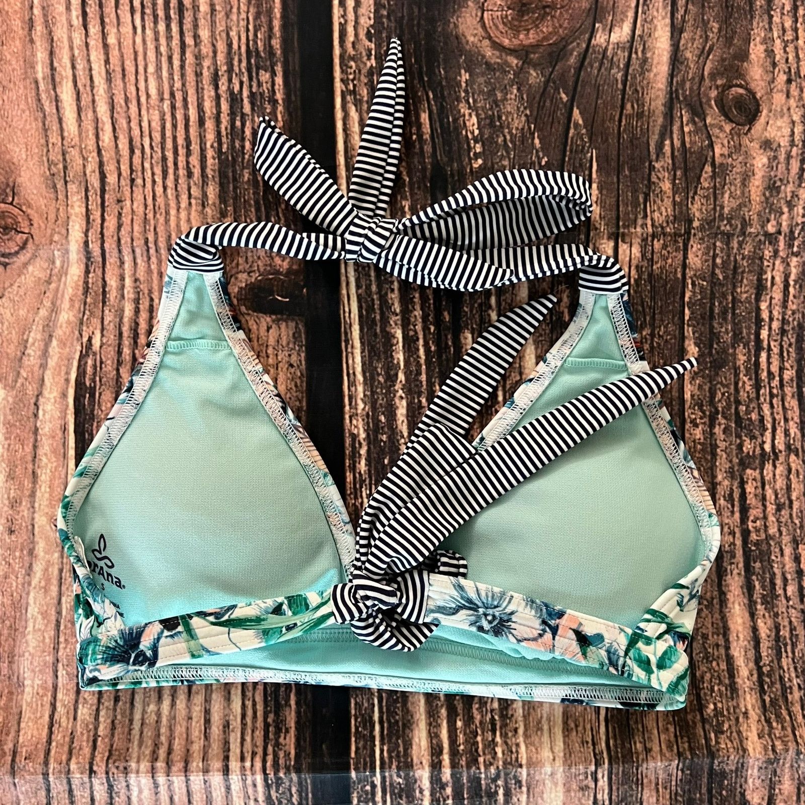 Prana prAna Women's Halter Bikini Top Small Floral Swimwear Size S / US 4 / IT 40 - 4 Thumbnail