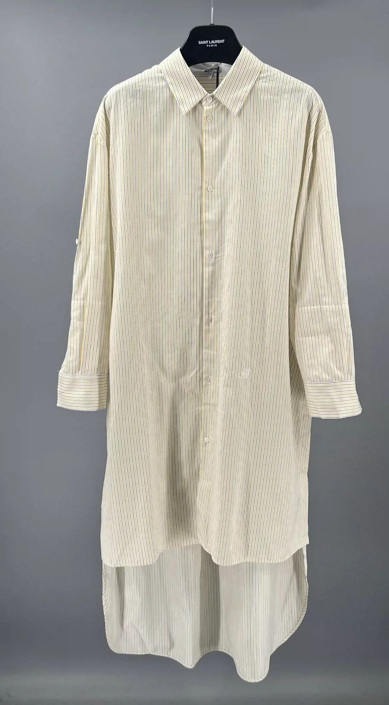 Loewe LOEWE Cotton yellow striped long sleeve embroidered dress Size XXS / US 00 / IT 34 - 1 Thumbnail