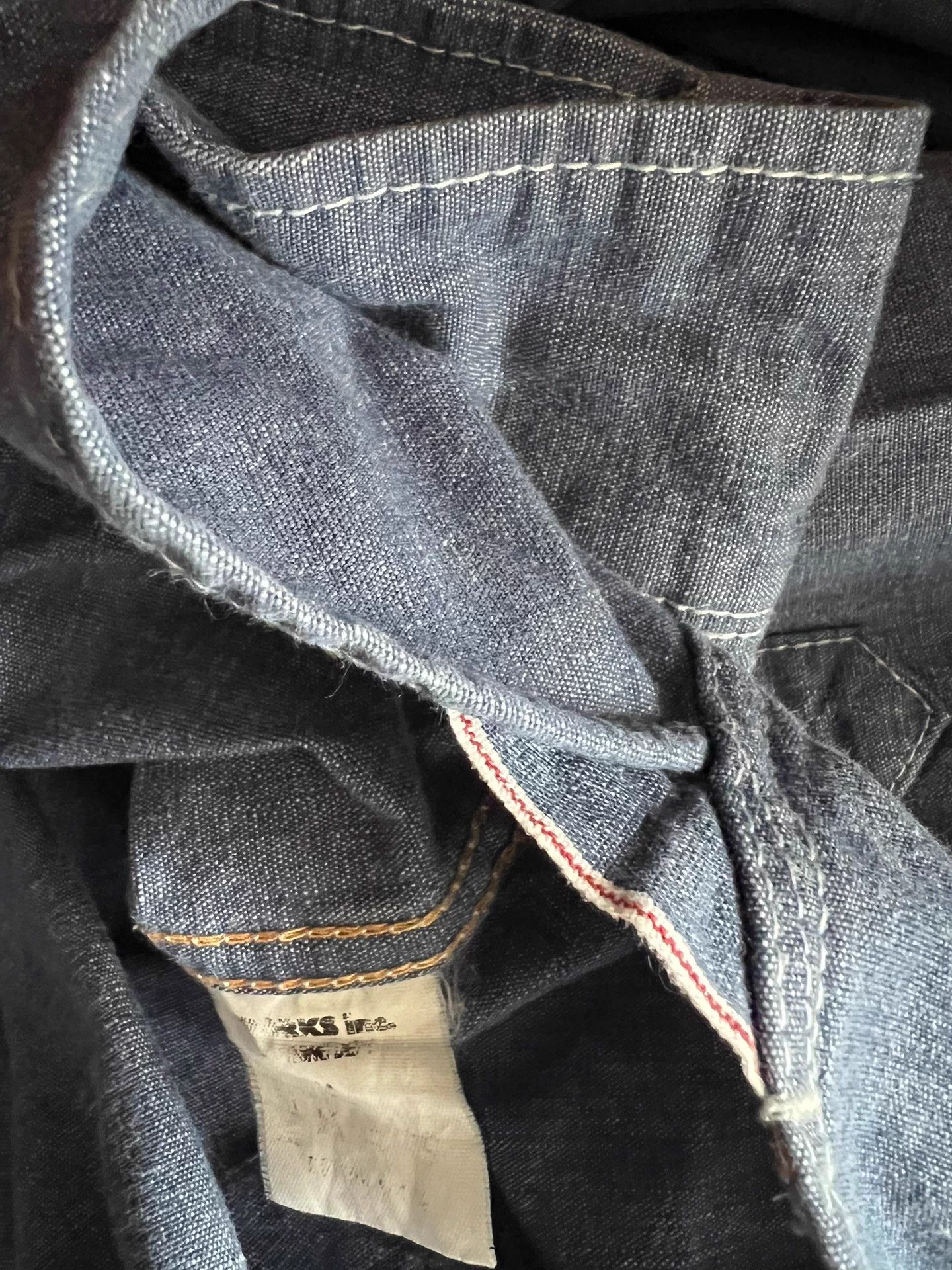 Iron Heart IRON HEART Indigo Selvedge Gem Button Denim Work Shirt Size US M / EU 48-50 / 2 - 7 Thumbnail
