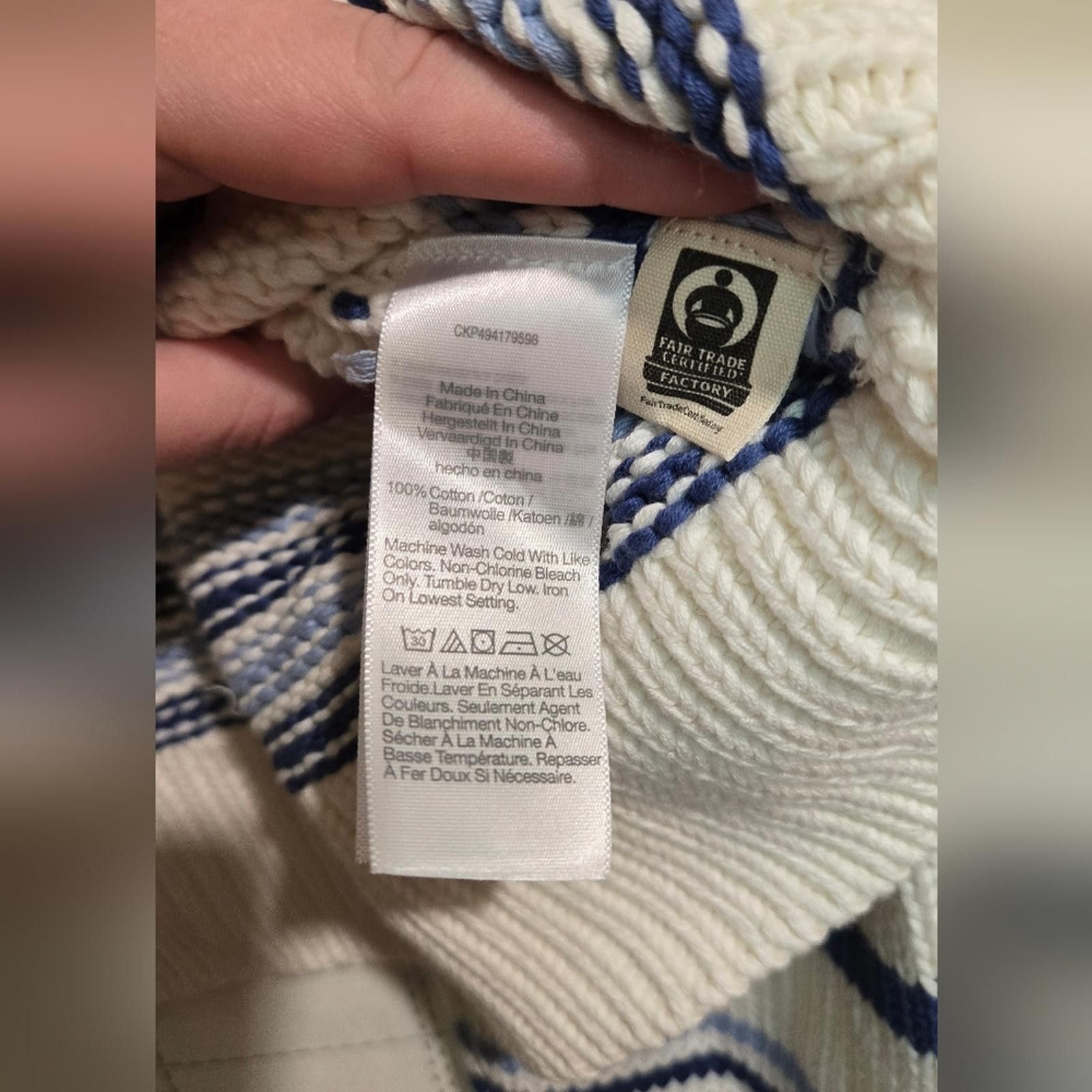 Madewell Madewell Ribbed Cotton Turtleneck Sweater in Stripe Size XL / US 12-14 / IT 48-50 - 7 Thumbnail