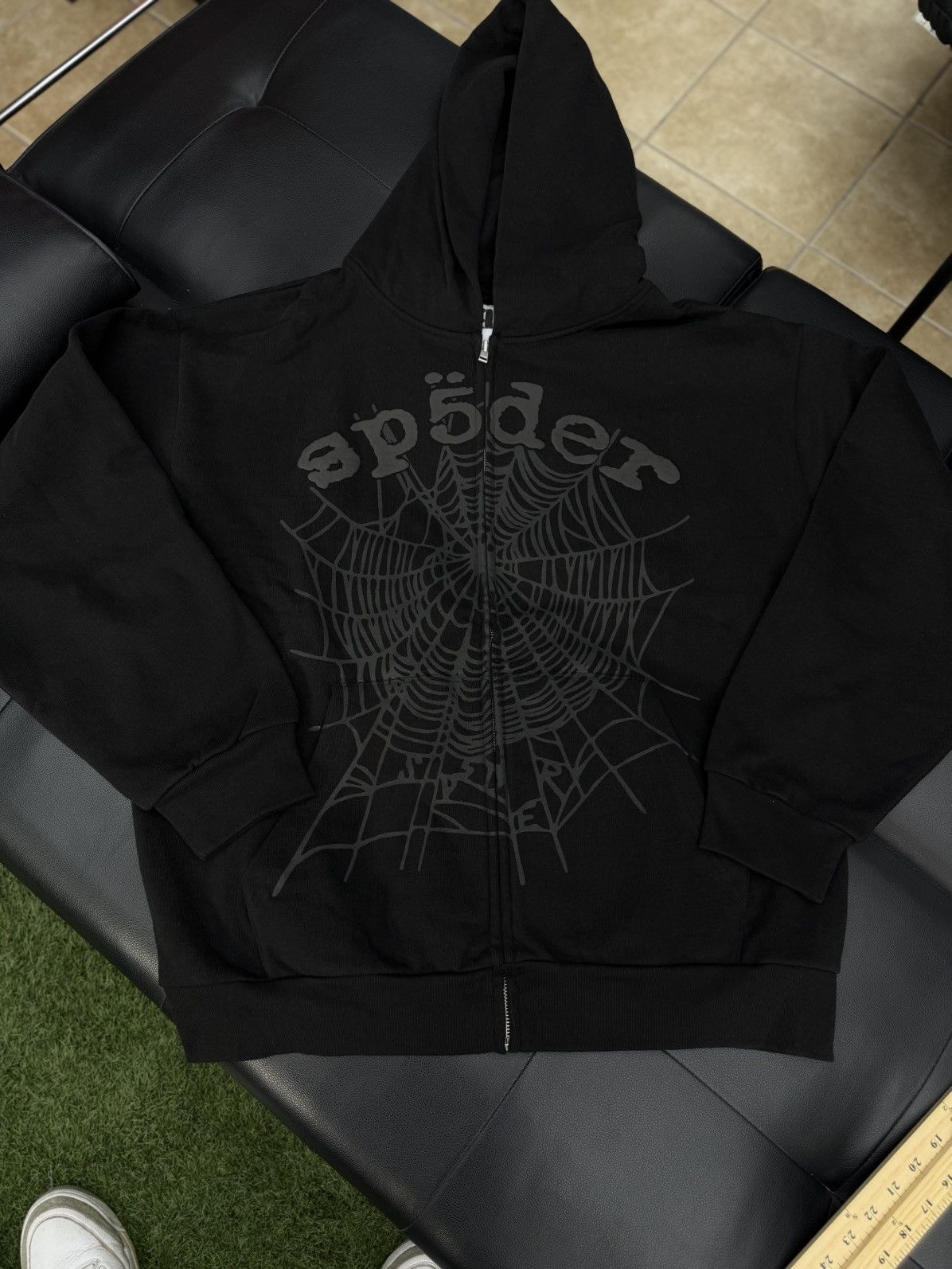 Sp5der Sp5der Worldwide Phantom Black Zip Hoodie Size XL (NEW) Size US XL / EU 56 / 4 - 1 Thumbnail