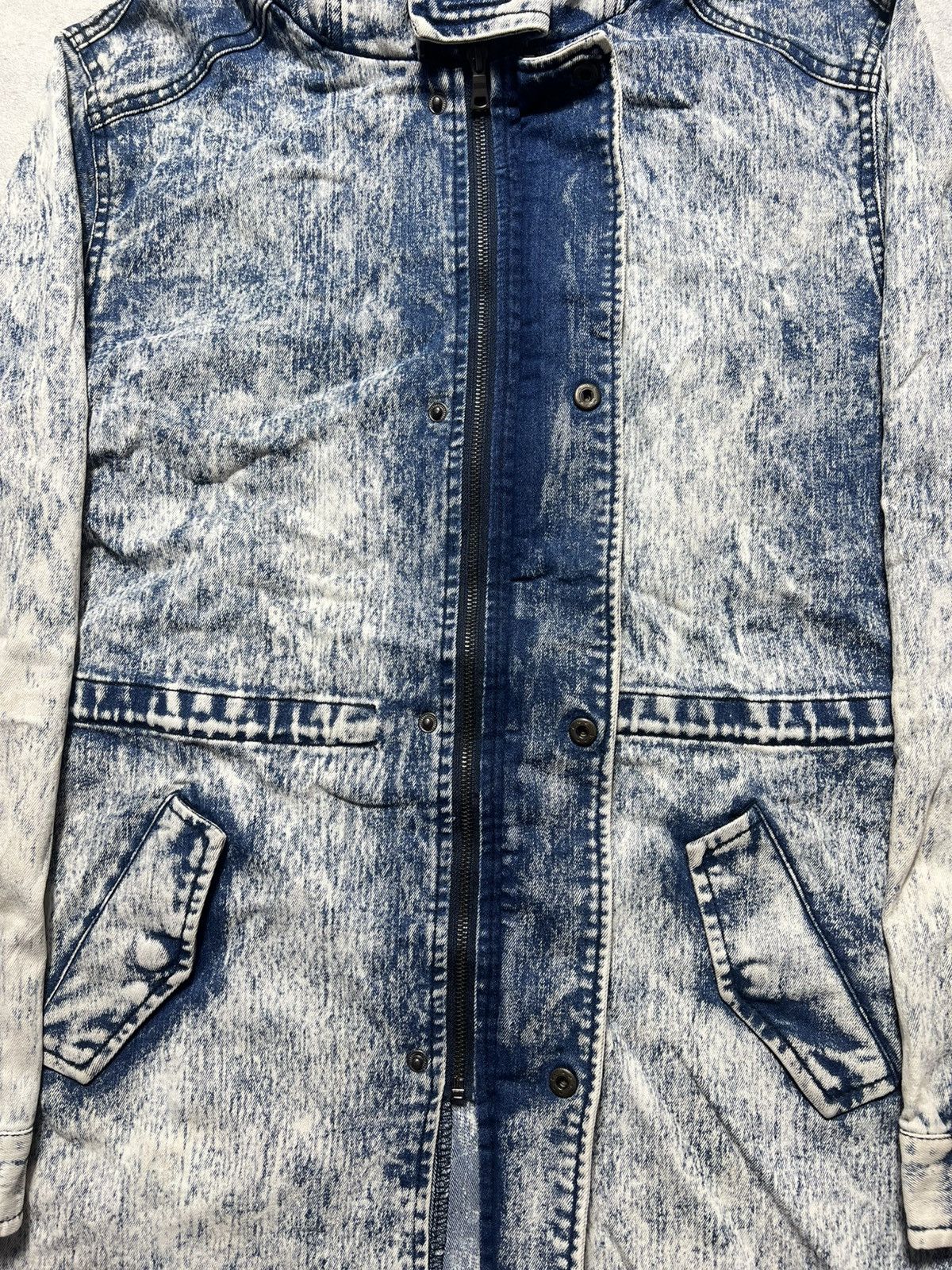 In The Attic Vintage In The Attic Stone Washed Double Pocket Long Jacket Size US L / EU 52-54 / 3 - 5 Thumbnail